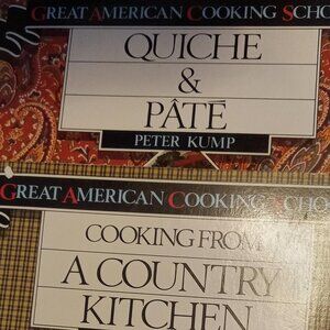 2 books: Cooking from a Country Kitchen & Quiche and Pate Great American Cooking